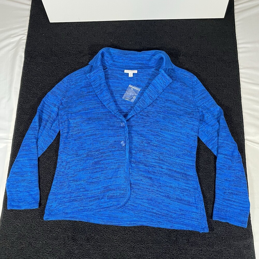 Isaac Mizrahi Live! Cardigan Sweater Womens 1X Knit Lagen Space Dye New